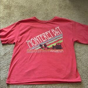 Monterey Bay Aquarium Retro Otter Red T-Shirt